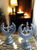 BEYAZ RENK kırılmaz polyester,Allah ve Muhammed(s.a.v) (2 li )yazılı biblo - 1