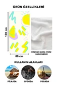 Modern Desenli Plaj Deniz Havlusu Peştemal 80x160 CM Aqua70 RENKLİ 80 X 160 - 2