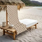 Dekoratif Modern Desenli Plaj Deniz Havlusu Peştamal 80x160 CM LUX62 RENKLİ 80 X 160 - 1