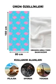 Modern Desenli Plaj Deniz Havlusu Peştemal 80x160 CM Aqua12 RENKLİ 80 X 160 - 2
