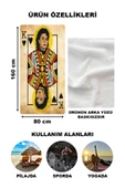Dekoratif Modern Retro Desenli Plaj Deniz Havlusu Peştamal 80x160 CM RTR02 RENKLİ 80 X 160 - 2
