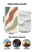 Modern Desenli Plaj Deniz Havlusu Peştemal 80x160 CM Aqua30 RENKLİ 80 X 160 - 2