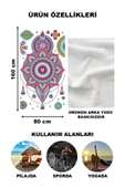 Dekoratif Modern Mandala Desenli Plaj Deniz Havlusu Peştamal 80x160 CM MD07 RENKLİ 80 X 160 - 2