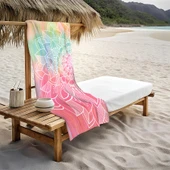 Dekoratif Modern Mandala Desenli Plaj Deniz Havlusu Peştamal 80x160 CM MD02 RENKLİ 80 X 160 - 1
