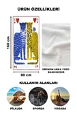 Dekoratif Modern Desenli Plaj Deniz Havlusu Peştamal 80x160 CM FI015 RENKLİ 80 X 160 - 2