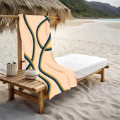 Modern Desenli Plaj Deniz Havlusu Peştemal 80x160 CM Aqua71 RENKLİ 80 X 160 - 1