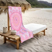 Dekoratif Modern Mandala Desenli Plaj Deniz Havlusu Peştamal 80x160 CM MD06 RENKLİ 80 X 160 - 1