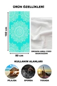 Dekoratif Modern Mandala Desenli Plaj Deniz Havlusu Peştamal 80x160 CM MD09 RENKLİ 80 X 160 - 2