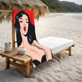 Dekoratif Modern Desenli Plaj Deniz Havlusu Peştamal 80x160 CM TRL01 RENKLİ 80 X 160 - 1