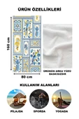 Dekoratif Modern Desenli Plaj Deniz Havlusu Peştamal 80x160 CM LION16 RENKLİ 80 X 160 - 2