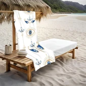 Dekoratif Modern Desenli Plaj Deniz Havlusu Peştamal 80x160 CM LION14 RENKLİ 80 X 160 - 1