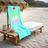 Modern Desenli Plaj Deniz Havlusu Peştemal 80x160 CM Aqua18 RENKLİ 80 X 160 - 1