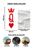 Kraliçe Tacı Desenli Plaj Deniz Havlusu Peştemal 80x160 CM VTA01 RENKLİ 80 X 160 - 2