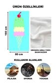 Modern Desenli Plaj Deniz Havlusu Peştemal 80x160 CM Aqua18 RENKLİ 80 X 160 - 2