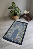 Dijital Baskı Kaymaz Taban Yıkanabilir Püsküllü Seccade RENKLİ 70 X 110 - 1