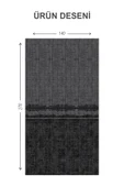 Blackout Işık Geçirmez Karartma Yüksek Kalite Modern Desenli 2 Kanat Fon Perde 140 x 270 Nes Serisi Nes10 RENKLİ 140 X 270 - 2
