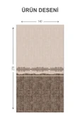Blackout Işık Geçirmez Karartma Yüksek Kalite Modern Desenli 2 Kanat Fon Perde 140 x 270 Nes Serisi Nes08 RENKLİ 140 X 270 - 2
