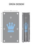 Dijital Baskı Yıkanabilir Yıldız Desenli 2 Kanat Bebek ve Çocuk Odası Fon Perdesi RENKLİ 140 X 270 - 2