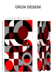 Blackout Karartma Yüksek Kalite Modern Desenli 2 Kanat Fon Perde 140 x 270 Nes Serisi Nes16 RENKLİ 140 X 270 - 2
