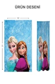 Dijital Baskı Yıkanabilir Elsa Desenli 2 Kanat Bebek ve Çocuk Odası Fon Perdesi RENKLİ 140 X 270 - 2