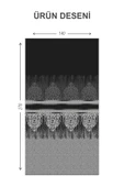 Blackout Işık Geçirmez Karartma Yüksek Kalite Modern Desenli 2 Kanat Fon Perde 140 x 270 Nes Serisi Nes13 RENKLİ 140 X 270 - 2