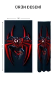 Dijital Baskı Yıkanabilir Spiderman Desenli 2 Kanat Bebek ve Çocuk Odası Fon Perdesi RENKLİ 140 X 270 - 2