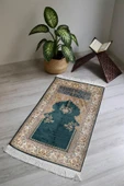 Dijital Baskı Kaymaz Taban Yıkanabilir Püsküllü Seccade RENKLİ 70 X 110 - 1