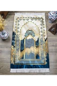 Dijital Baskı Kaymaz Taban Yıkanabilir Püsküllü Seccade RENKLİ 70 X 110 - 2