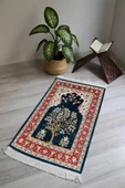 Dijital Baskı Kaymaz Taban Yıkanabilir Püsküllü Seccade RENKLİ 70 X 110 - 1
