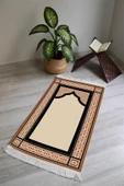 Dijital Baskı Kaymaz Taban Yıkanabilir Püsküllü Seccade RENKLİ 70 X 110 - 1