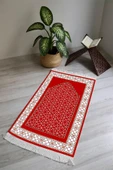Dijital Baskı Kaymaz Taban Yıkanabilir Püsküllü Seccade RENKLİ 70 X 110 - 1