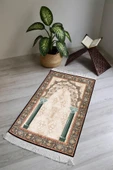 Dijital Baskı Kaymaz Taban Yıkanabilir Püsküllü Seccade RENKLİ 70 X 110 - 1