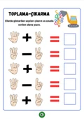 Parmakla Matematik Öğreten Ahşap Oyuncak (Toplama-Çıkarma) thumbnail 7