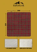 Dekoratif Modern Yılbaşı Desenli %100 Bambu Kumaşlı Battaniye RENKLİ 200 X 225 - 2