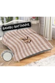 Dekoratif Modern Desenli %100 Bambu Kumaşlı Battaniye RENKLİ 200 X 225 - 1
