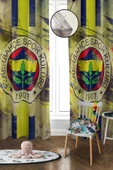 Dijital Baskı Yıkanabilir Dekoratif Modern Desenli 2 Kanat Bebek ve Çocuk Odası Fon Perdesi RENKLİ 140 X 270 - 1