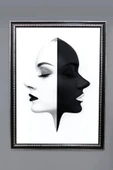 Dekoratif Modern Desenli Çerçeveli Tablo Duvar Tablosu 50x70cm RENKLİ 50 X 70 - 1