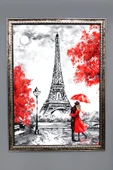 Dekoratif Modern Eyfel Kulesi Paris Desenli Tablo 50x70 CM RENKLİ 50 X 70 - 1