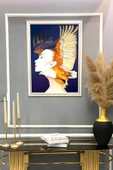 Dekoratif Modern Desenli Çerçeveli Tablo Duvar Tablosu 50x70cm RENKLİ 50 X 70 - 2