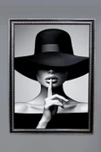 Dekoratif Modern Desenli Çerçeveli Tablo Duvar Tablosu 50x70cm RENKLİ 50 X 70 - 1
