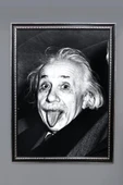 Dekoratif Modern Albert Einstein Desenli Tablo 50x70 CM RENKLİ 50 X 70 - 1