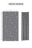 Dijital Baskı Yıkanabilir Yıldız Desenli 2 Kanat Bebek ve Çocuk Odası Fon Perdesi RENKLİ 140 X 270 - 2