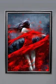 Dekoratif Modern Sanatsal Dansçı Kız Desenli Tablo 50x70 CM RENKLİ 50 X 70 - 1