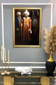 Fatih Sultan Mehmet Han Desenli Çerçeveli Tablo Duvar Tablosu 50x70cm ORYNTL12 RENKLİ 50 X 70 - 2