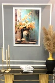 Dekoratif Modern Desenli Çerçeveli Tablo Duvar Tablosu 50x70cm RENKLİ 50 X 70 - 2