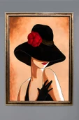 Dekoratif Modern Desenli Çerçeveli Tablo Duvar Tablosu 50x70cm RENKLİ 50 X 70 - 1