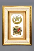 Dekoratif Modern Desenli Çerçeveli Tablo Duvar Tablosu 50x70cm RENKLİ 50 X 70 - 1
