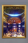 Dekoratif Modern Gold Çerçeveli Oryantalist Osmanlı Desenli Duvar Tablosu 50x70 CM RENKLİ 50 X 70 - 1