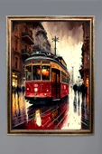 Dekoratif Modern Desenli Çerçeveli Tablo Duvar Tablosu 50x70cm RENKLİ 50 X 70 - 1