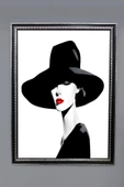 Dekoratif Modern Desenli Çerçeveli Tablo Duvar Tablosu 50x70cm RENKLİ 50 X 70 - 1